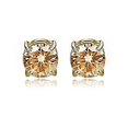 thumbnail image 1 of Pendientes de botón Yashi circonita falsa oro 8 mm, 1 of 5