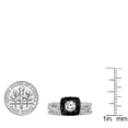 thumbnail image 4 of Dazzlingrock Collection 1.00 Carat (ctw) 14K Black & White Diamond Swirl Bridal Engagement Ring Set 1 CT, White Gold, Size 9.5, 4 of 4