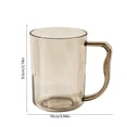 thumbnail image 3 of Transparent Toothbrush Mug,Lightweight Large Curved Handle Bathroom Rinsing Cup for Family Bathroom Washroom Dormroom, 3 of 6