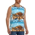 thumbnail image 2 of Gaeub Animals on Noah's Ark Men's Sleeveless Muscle Shirts Workout Tank Tops, Odor Protection and Comfortable - 3X-Large, 2 of 8