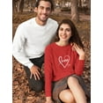 thumbnail image 3 of Tstars Womens Valentine's Day Beautiful Love Cursive Heart Pullover Valentine's Day Cute Gift Idea for Her Wife Women Sweatshirt, 3 of 6