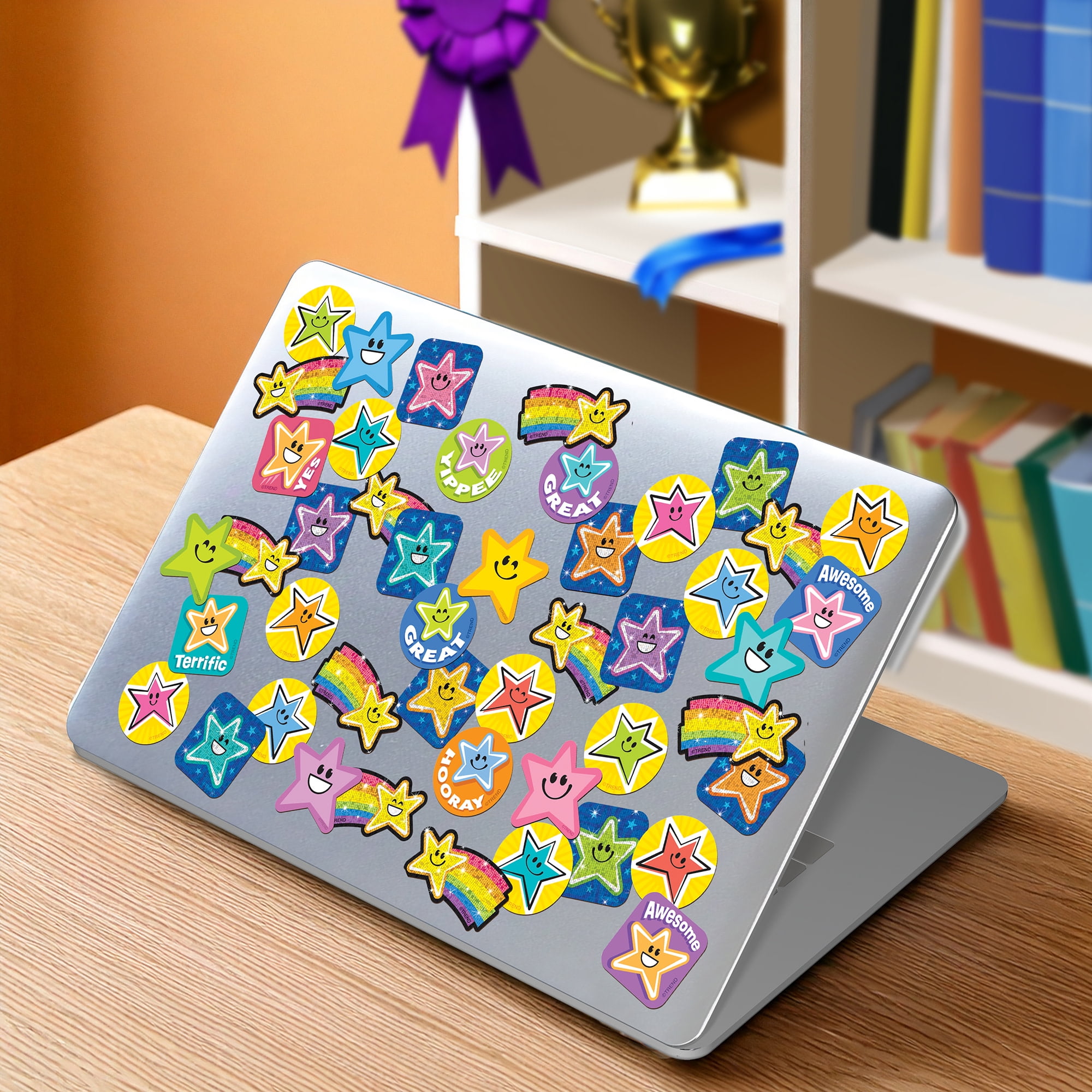 TREND: Scratch 'N Sniff: All Stars - 240ct Scented Stinky Stickers Variety Pack, 20 Sheets Of Colorful Star Encouragement & Celebration Stickers