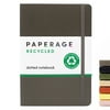 PAPERAGE Recycled Dotted Journal, (Grey), 160 Pages, Hardcover, 5.7” x 8”