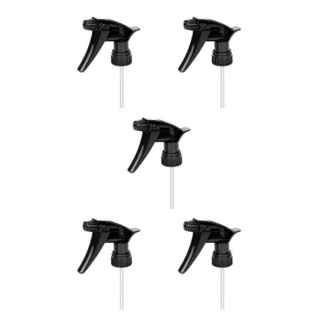 tredstone Buse de Bouteille Vaporisateur Réglable et Réutilisable pour un Nettoyage Efficace de la Maison Noir 8 x 3 x 15 cm Ensemble de 5