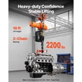 thumbnail image 2 of VEVOR 2200 lbs Electric Chain Hoist, 10 ft Lifting Height, 120V Single Phase Overhead Crane with 328 ft Wireless & 8 ft Wired Remote Control, Power Electric Hoist for Factories, Warehouses, Garages, 2 of 9