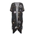thumbnail image 2 of FKELYI Moon Star Black Print Kimono Coverups for Women Soft Beach Cover Up Half Sleeve Summer Cardigan Bikini Cover Ups Resort Wear Casual Cruise Outfits, 2 of 6