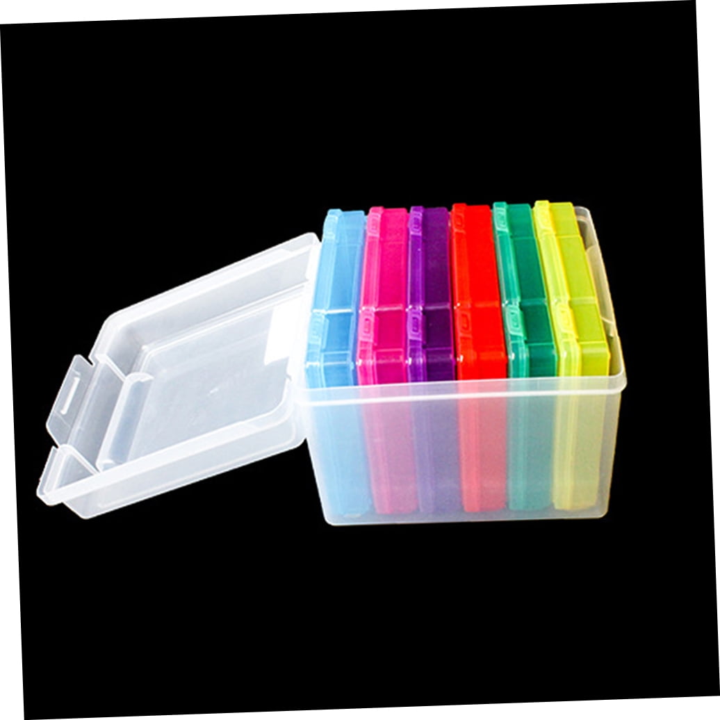 PBPBOX 1Set Photo Storage Case Plastic Organizer with Dividers for Greeting Cards and Scrapbook
