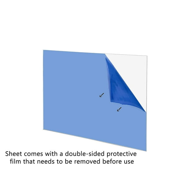 Feuille de plexiglas acrylique coulé 24 x 24 1/8 d'épaisseur Lot de 2  feuilles de plexiglas acrylique transparent de 3 mm d'épaisseur, feuille de  plexiglas transparent, feuille de plastique – Durable, résistant