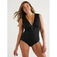 thumbnail image 4 of Embrace Your Curves™ by Miracle Brands® Women's and Plus Amelia O Ring One Piece Swimsuit, Sizes M-2X, 4 of 7