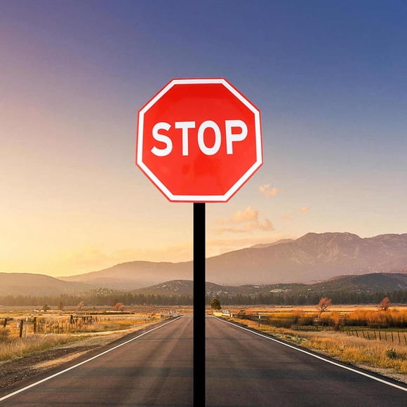 FONDOTIN STOP Sign Board Aluminum Plate Assorted Color 1Pack
