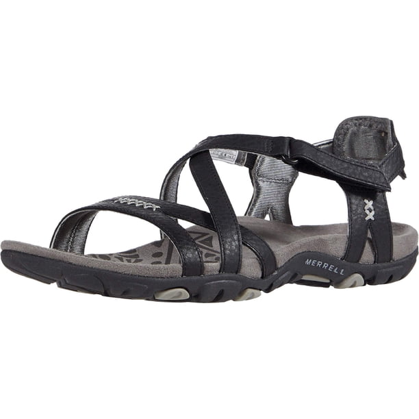 Sandalia Merrell Sandspur Rose para Mujer en Cuero Negra Talla 11