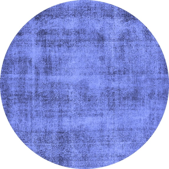 Ahgly Company Indoor Round Oriental Blue Industrial Area Rugs, 8' Round