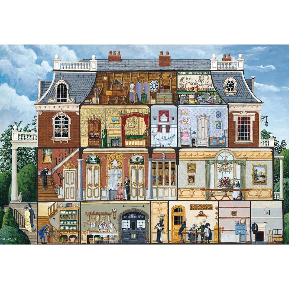MasterPieces EZ Grip Upstairs, Downstairs Cutaway House Large 1000 Piece EZ Grip Jigsaw Puzzle