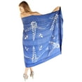 thumbnail image 3 of HAPPY BAY Women's Beach Bikini Swimwear Swim Cover up Wrap Bathing suit Summer Wraps Swimsuit Beachwear Sarong Coverups Skirts for Women One Size Blue, Tie Dye, 3 of 5