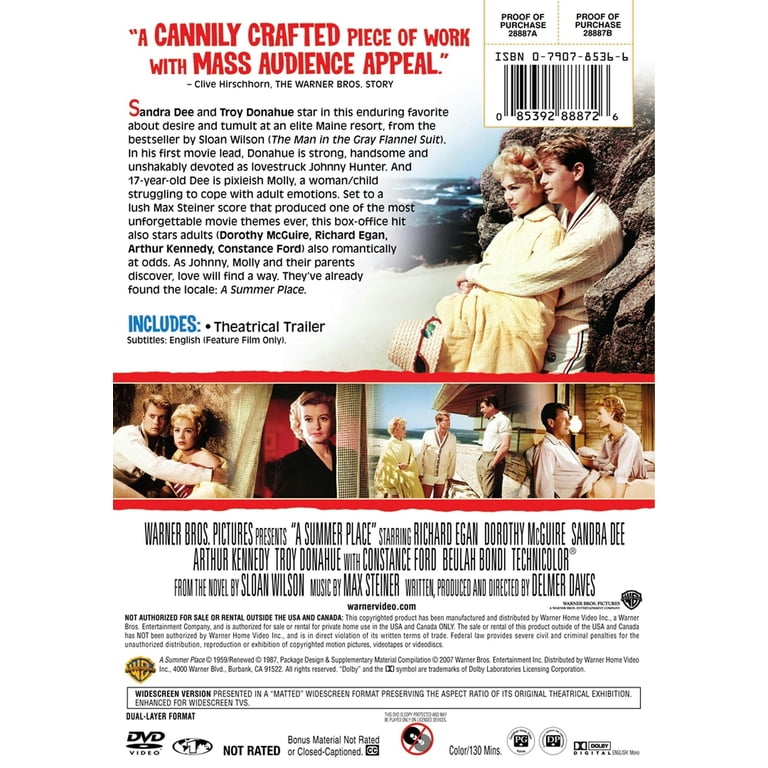 Warner Home Video - A Summer Place (DVD), True Love Romance Drama