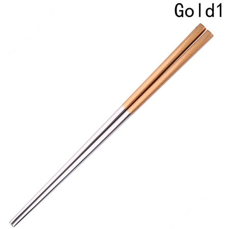 KABOER 1Pair Reusable Chopsticks Stainless Steel Chop Sticks Chinese Gift Best