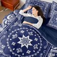 thumbnail image 5 of Erosebridal Navy Bandana 7-Piece Twin Bedding,Nature Art Bedding Comforter Set,Navy Blue Reversible, 5 of 7