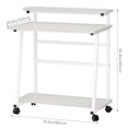 thumbnail image 3 of cbehtwi 80x50cm Small Rolling Computer Desk – 3-Tier Work Office Desk with Monitor Stand, Compact Writing Desk for Small Spaces/Students, 3 of 8