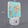 thumbnail image 2 of Honeii World Travel Line Icons Map Print LED Night Light with Light Sensor, Night Lights Plug Into Wall,Ideal for Bedrooms and Hallways-EU, 2 of 7