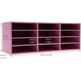 thumbnail image 3 of 12 Compartments Literature Organizer, Countertop Mail Sorter Organizer, Office Classroom Mailbox, Bill Paper Organizer Cabinet for Home, Library, Craft Room (Pink), 3 of 14