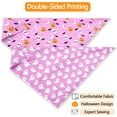 thumbnail image 3 of Halloween Ghost Dog Bandanas Reversible Small 2 Pack, Cute Halloween Spooky Adjustable Triangle Scarves for Small Medium Large Extra Large Dogs Pets, 3 of 6