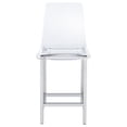 thumbnail image 4 of Juelia Clear Acrylic Counter Chair Chrome (Set of 2), 4 of 11