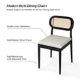 thumbnail image 5 of Tina's Home Farmhouse Dining Chair Set of 4 Rattan Side Chairs Wood Legs Removable Cushion Home Kitchen Restaurant Black, 5 of 8