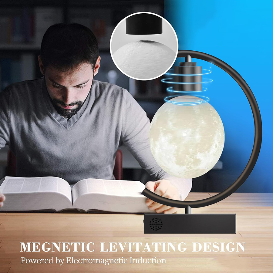 Floating Moon Night Light - 3D Magnetic Levitating Lamp Room Decor
