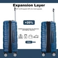 thumbnail image 3 of 3 Piece Luggage Sets PC Lightweight & Durable Expandable Suitcase with 2 Hooks, Double Spinner Wheels, TSA Lock, Hardshell Suitcasefor Travel and Storage(21/25/29), 3 of 8