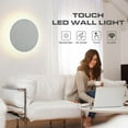 thumbnail image 3 of 30cm Modern minimalist aisle staircase wall background wall light round led wall lamp touch-white, 3 of 5