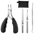 thumbnail image 1 of HILABEE Nail Clippers Set Toenail Stainless Steel for Nails Men Black, 1 of 9