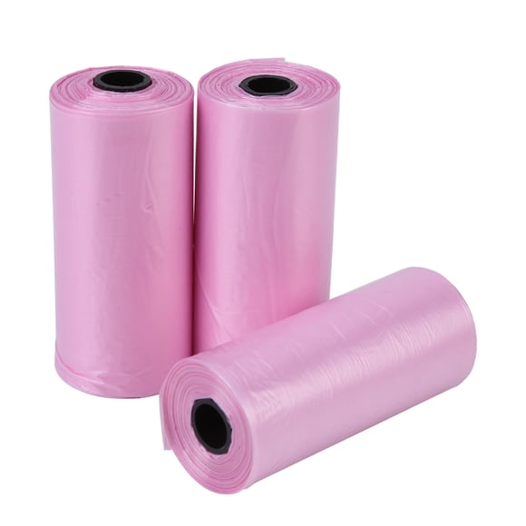Bolsa de plástico para residuos, 10 rollos/150 piezas, bolsa de plástico para limpieza de basura de mascotas, bolsa para residuos de perros y mascotas, acabado de lujo