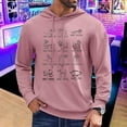 thumbnail image 2 of VBARHMQRT Crew Neck Sweatshirt Men's Fashion Casual Part Print Hooded Pullover Long Sleeve Drawstring Hooded Sweater Tops, 2 of 4