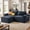 Black- Loveseat, variant on Asofer Corduroy Boneless Cloud Loveseat, Plush Sofa Bed Sleeper Couch, No Assembly, for Living Room, Apartment, Black
