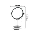 thumbnail image 3 of Portable Desktop Makeup Mirror with Adjustable Angle & Height | Metal Frame Vanity Mirror for Dorm Room, Bedroom, or Bathroom | 6.29x6.29x10.43in, 3 of 6