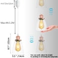 thumbnail image 6 of FSLiving Adjustable Height Remote Control J-Type Track Pendant Light,E26 Rose Gold Socket with Clear Glass Cone Shade,2200K-6500K Dimmable Timer Decorate Industrial Lamp for Dinning Table - 3 Lights, 6 of 9