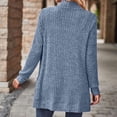 thumbnail image 2 of JGGSPWM Womens Classic Pocket Cardigans Long Sleeve Solid Ribbed Knit Open Front Casual Sweater Coat Sky Blue S, 2 of 9