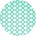 thumbnail image 1 of Ahgly Company Machine Washable Indoor Round Trellis Turquoise Blue Contemporary Area Rugs, 5' Round, 1 of 4