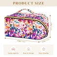 thumbnail image 4 of FORMRS Makeup Bag Travel Cosmetic Organizer for Women Fold Flat Zipper Pouch with Handle, Purple Colorful Circles, 4 of 8
