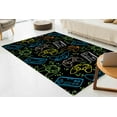 thumbnail image 3 of Gaming Room Rugs, Colorful Rug, Neon Colors Rugs, Modern Rug, Thick Rug, Gift For Her, Salon Decor Rug, Office Rug, Machine Washable Rug, 3.3'x5' - 100x150 cm, 3 of 5