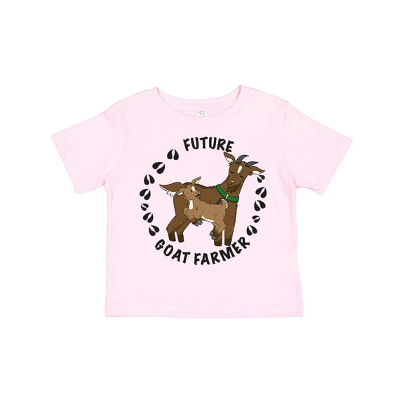 Inktastic Future Goat Farmer with Cute Goats and Hoof Prints Boys or Girls Toddler T-Shirt