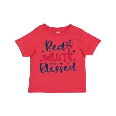 

Inktastic 4th of July Red White Blessed Fireworks Gift Toddler Boy or Toddler Girl T-Shirt