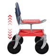 thumbnail image 2 of Rolling Gardening Seat, Height Adjustable Garden Work Seat with Wheels, Heavy Duty Garden Tool Cart with Storage Tray for Seniors Yard Patio Work, 330 Lbs Capacity, 2 of 11