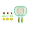 thumbnail image 2 of Almencla Kids Tennis Racket Racket Balls Comfortable Grip Badminton Shuttlecocks Portable Green, 2 of 8