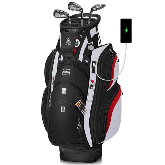 Bolsa para carrito de golf Vancropak, divisor de 15 posiciones con puerto de carga USB