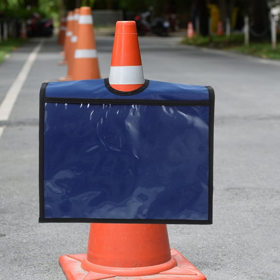 MLINS 2pcs Traffic Cone Covers with Pockets for Safety Signals Caution Traffic Cone Covers for Outdoor Activities and Sports Training Easy to Use