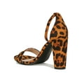 thumbnail image 3 of Women Open Toe Single Sole Ankle Strap Chunky Heel Sandal 18435, 3 of 6