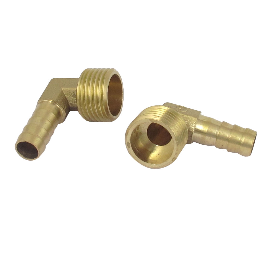 1/2BSP 21mm Thread 10mm Tube Dia Right Angle Hose Barb Coupler