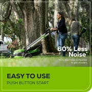 Greenworks 60V 25 Cordless Brushless Self-Propelled Mower + Two (2) 4.0Ah Batteries & Dual Port Charger