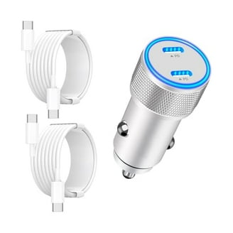 Apple MFi Certified] iPhone 15 Car Charger Fast Charging, 72W Dual USB-C  Power Cigarette Lighter Charger+2Pack Type-C Charge Cable for iPhone 15/15  Plus/15 Pro/15 Pro Max/iPad Pro/Air/Mini